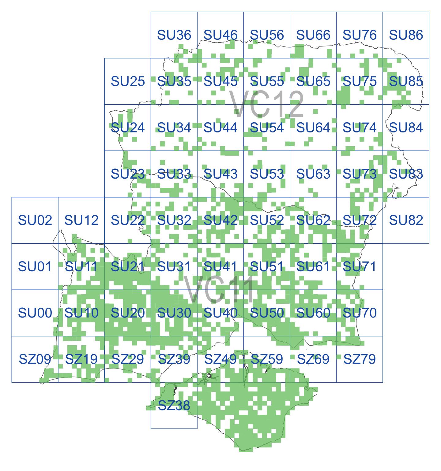 map of recording coverage